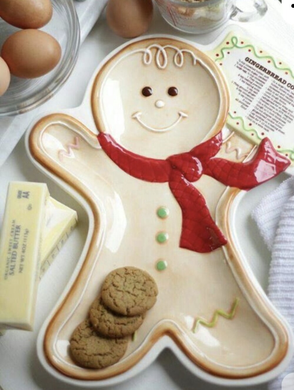 Temp-tations Tara Gingerbread Man Cookies Recipe Large Christmas Platter